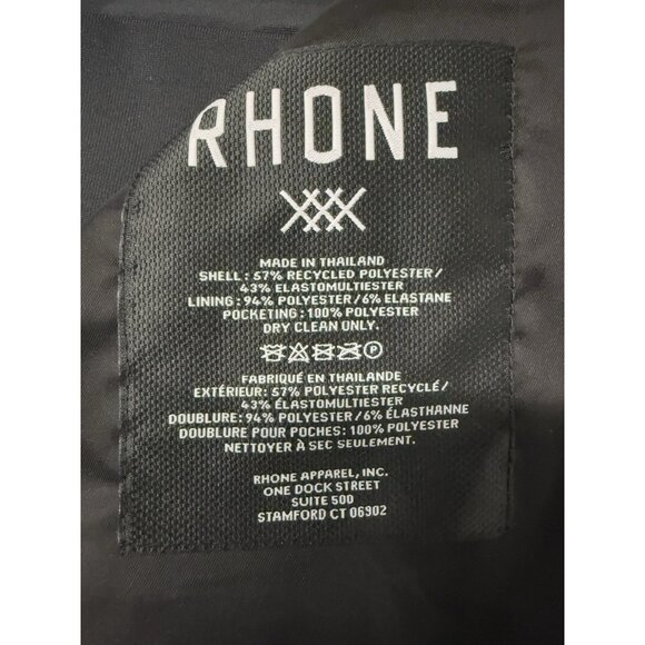 Rhone Mens Commuter Active Blazer Jacket Size 2XL Slim Black Stretch Lightweight - Picture 10 of 15